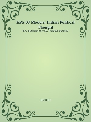 EPS-03 Modern Indian Political Thought
